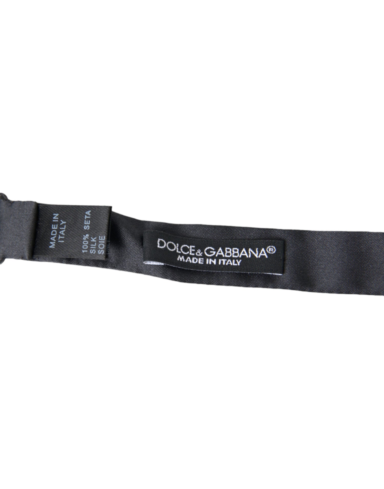 Dolce &amp;amp; Gabbana Mörkgrå Siden Justerbar Halsringning Herrfluga Papillon
