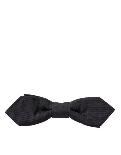 Dolce &amp;amp; Gabbana Svart Siden Justerbar Halsringning Herrfluga Papillon