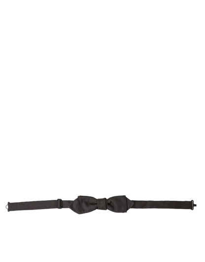 Dolce &amp;amp; Gabbana Brun Polyester Siden Justerbar Halsringning Herrfluga Papillon