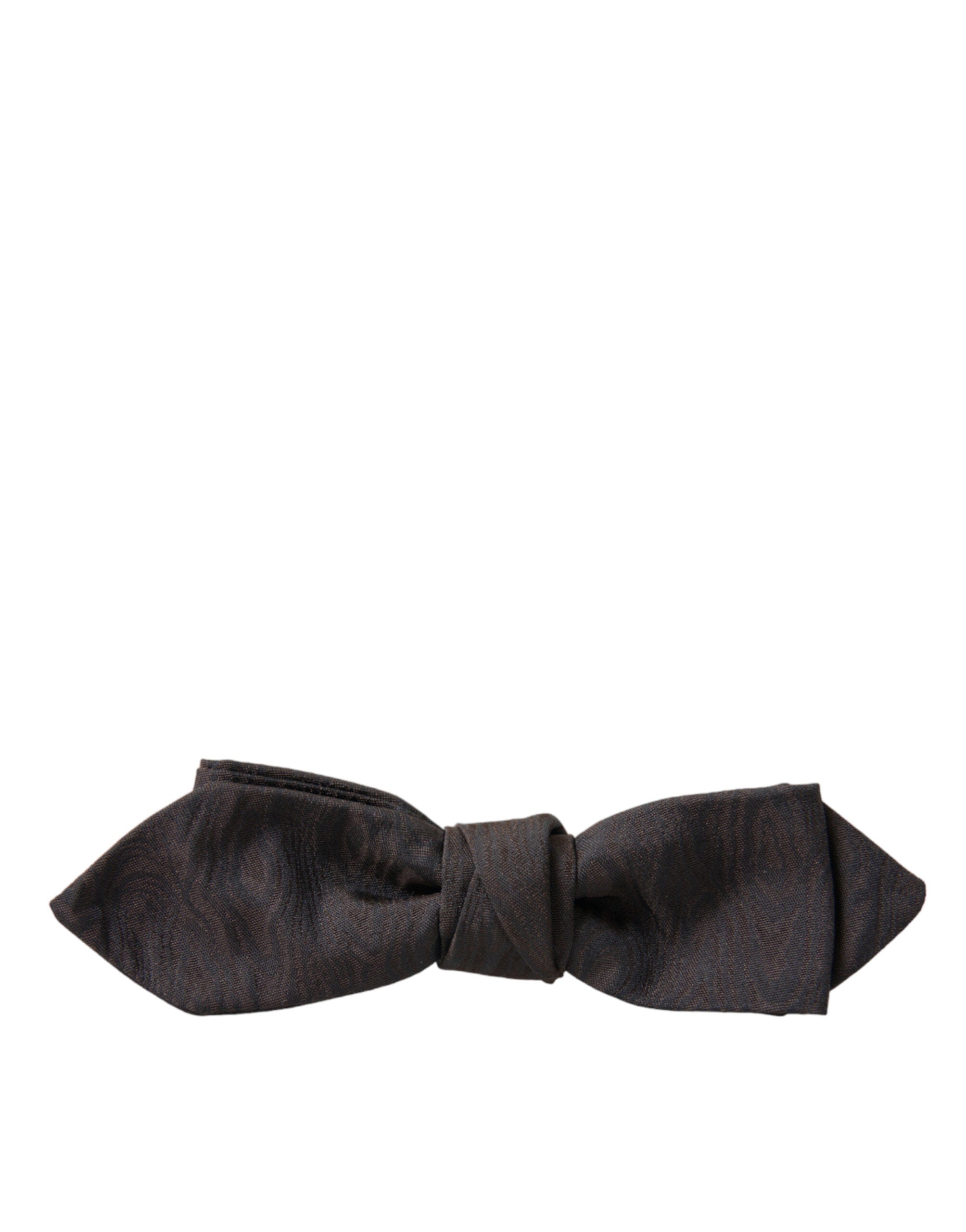 Dolce &amp;amp; Gabbana Brun Polyester Siden Justerbar Halsringning Herrfluga Papillon
