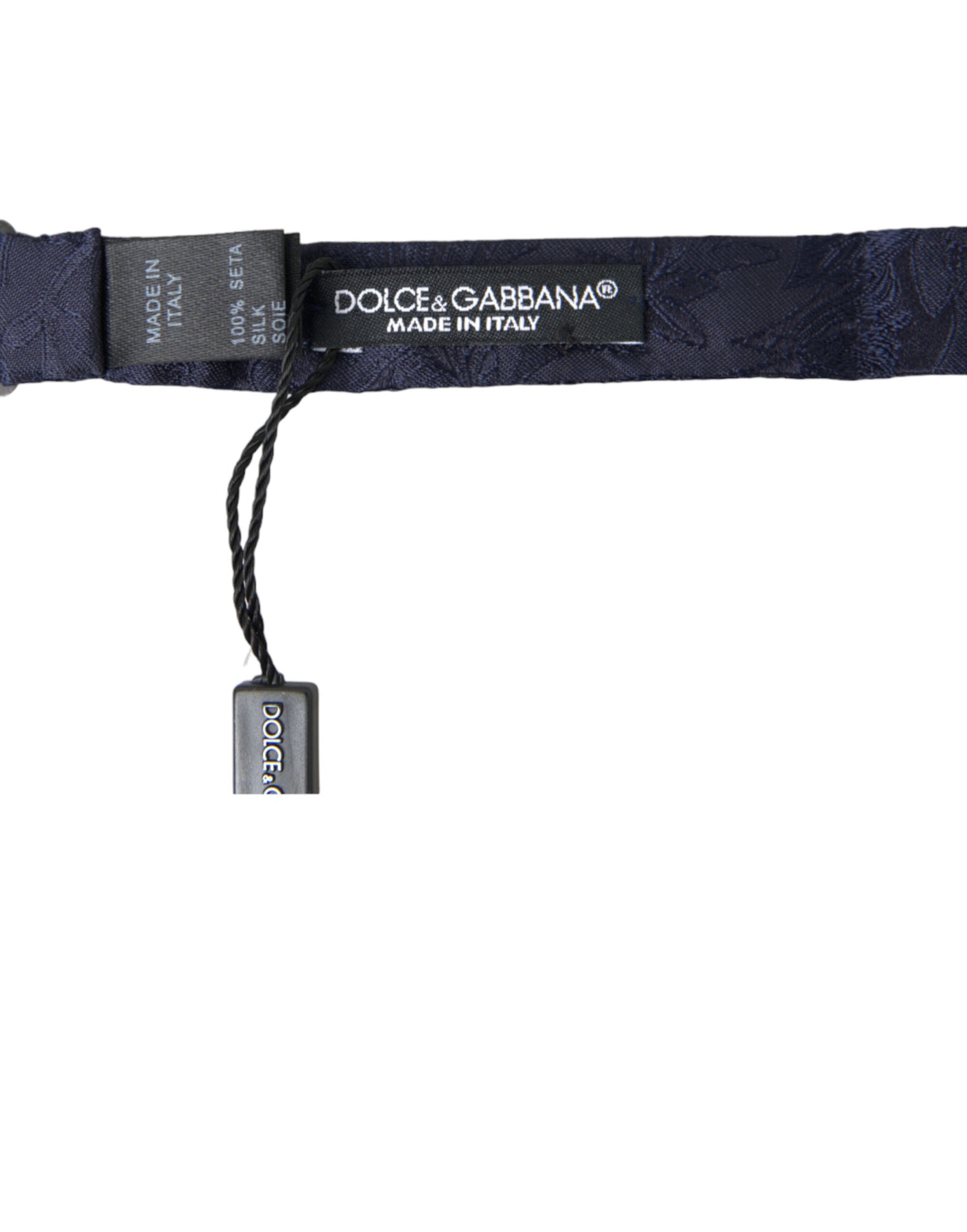 Dolce &amp;amp; Gabbana Blå Siden Justerbar Halsringning Herrfluga Papillon