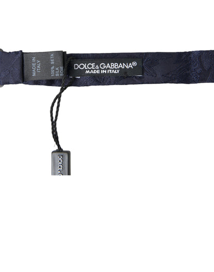 Dolce &amp;amp; Gabbana Blå Siden Justerbar Halsringning Herrfluga Papillon