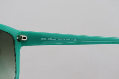 Dolce &amp; Gabbana Green Stars Acetate Square Shades Sunglasses