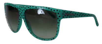 Dolce &amp; Gabbana Green Stars Acetate Square Shades Sunglasses