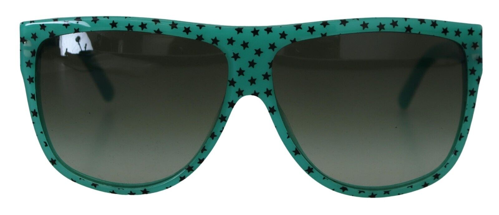 Dolce &amp; Gabbana Green Stars Acetate Square Shades Sunglasses