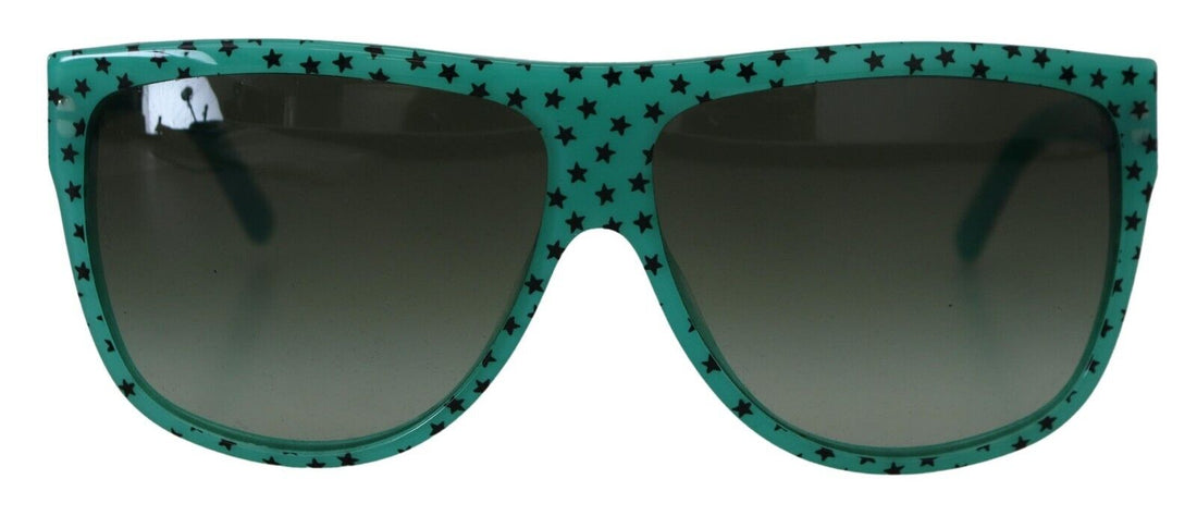 Dolce &amp; Gabbana Green Stars Acetate Square Shades Sunglasses