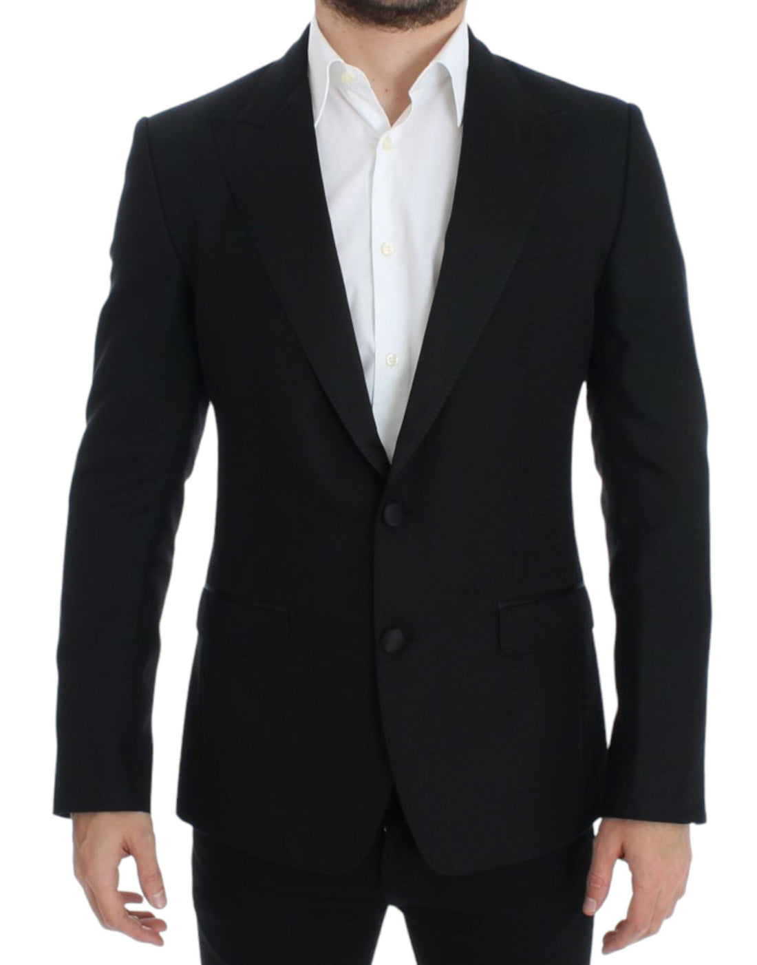 Dolce &amp;amp; Gabbana Svart ull-siden SICILIA kavaj