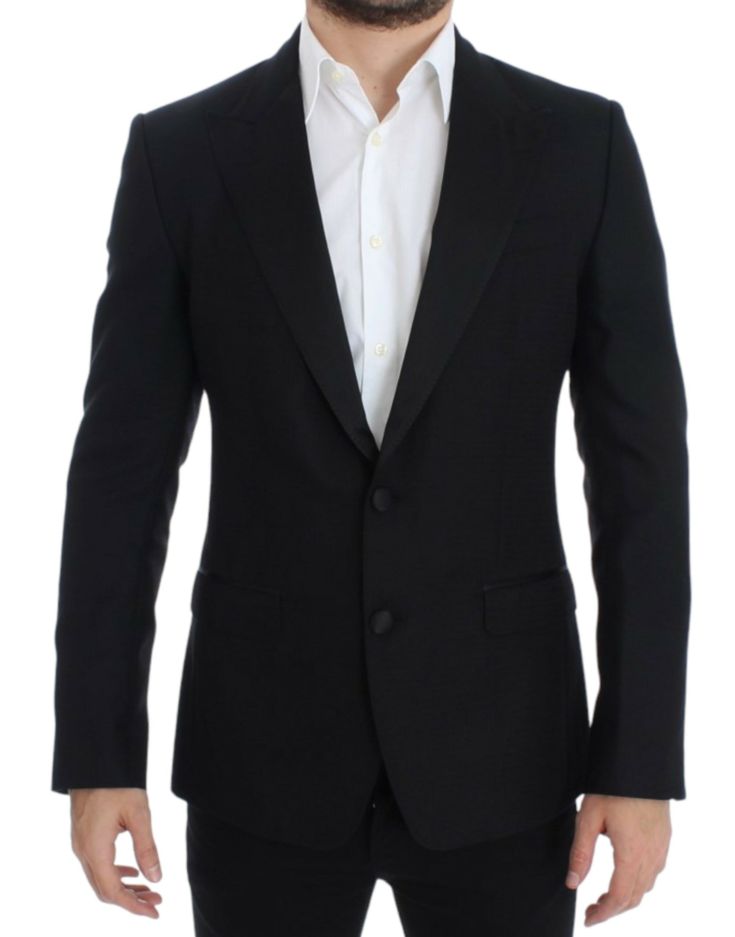Dolce &amp;amp; Gabbana Svart ull-siden SICILIA kavaj