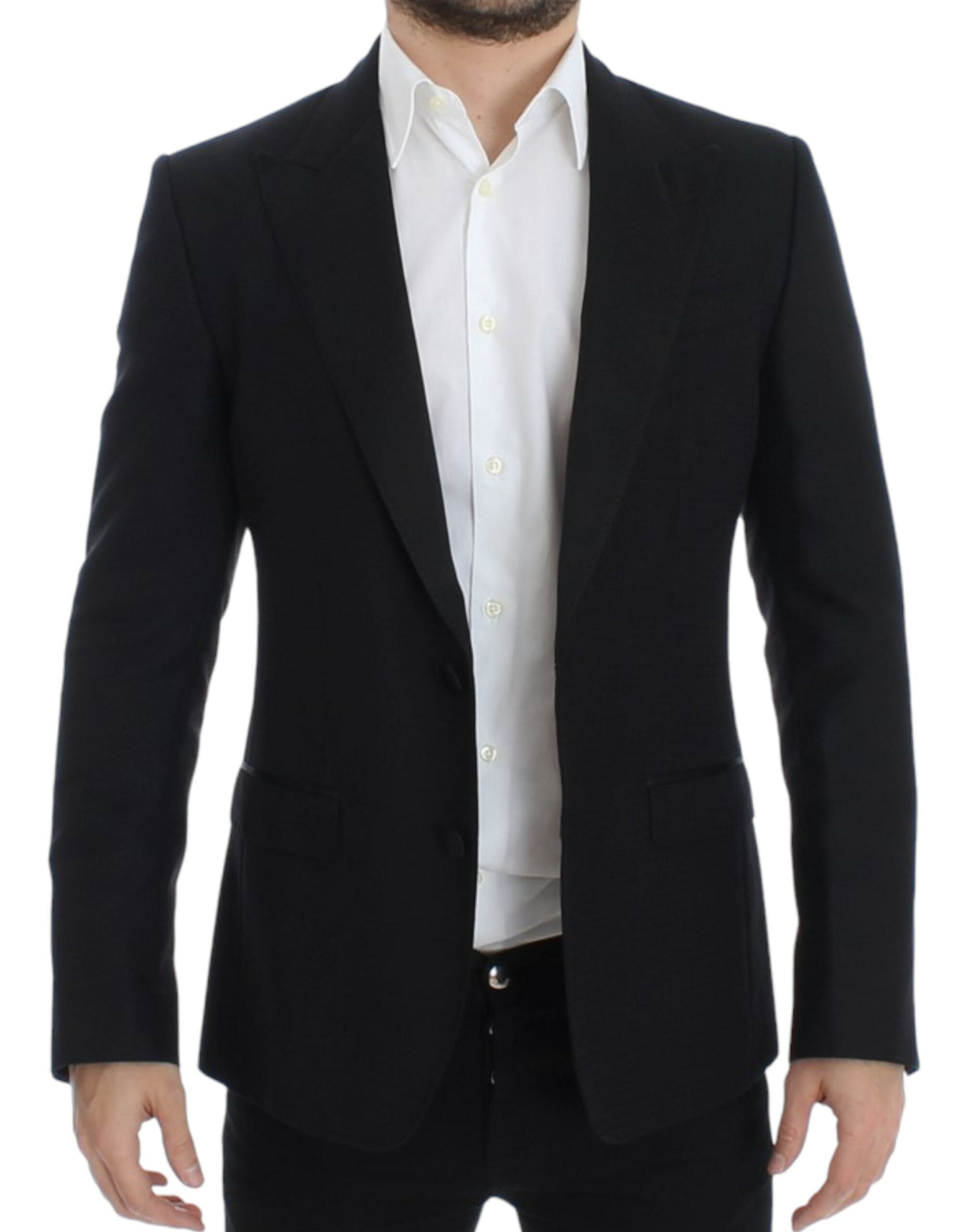 Dolce &amp;amp; Gabbana Svart ull-siden SICILIA kavaj