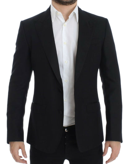Dolce &amp;amp; Gabbana Svart ull-siden SICILIA kavaj