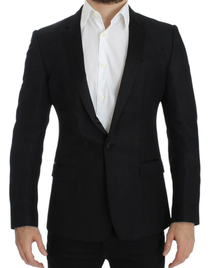 Dolce &amp; Gabbana Black wool MARTINI slim blazer