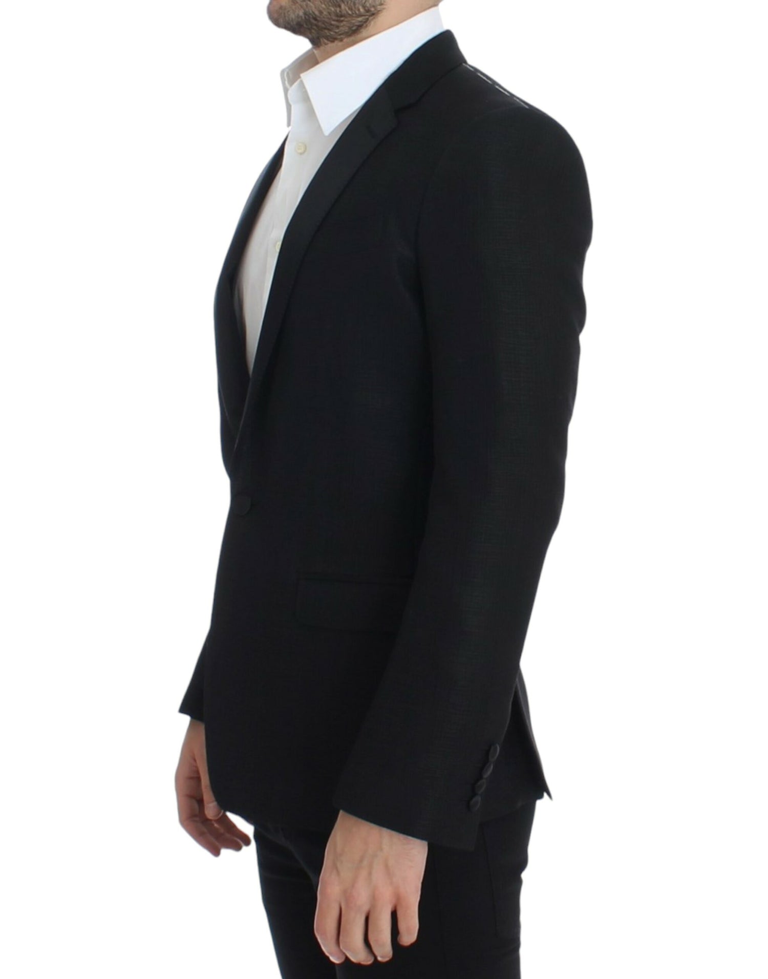 Dolce &amp; Gabbana Black wool MARTINI slim blazer