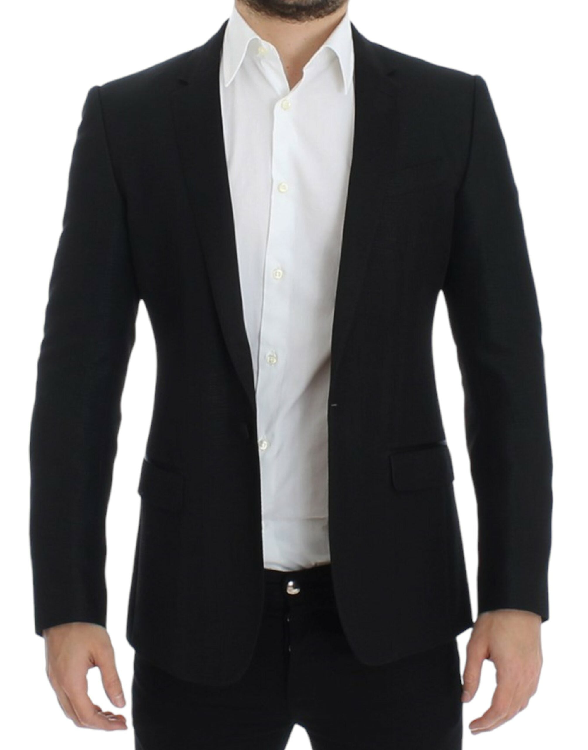 Dolce &amp; Gabbana Black wool MARTINI slim blazer