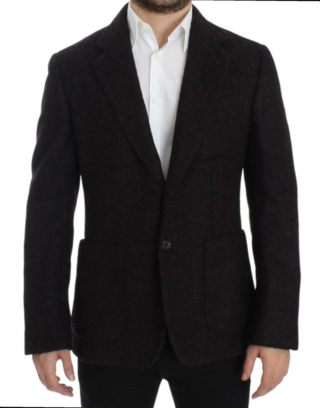 Dolce &amp;amp; Gabbana Bordeaux alpaga blazer med två knappar
