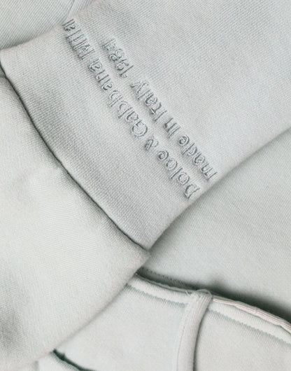 Dolce &amp; Gabbana Mint Green Cotton Pockets Pullover Sweater