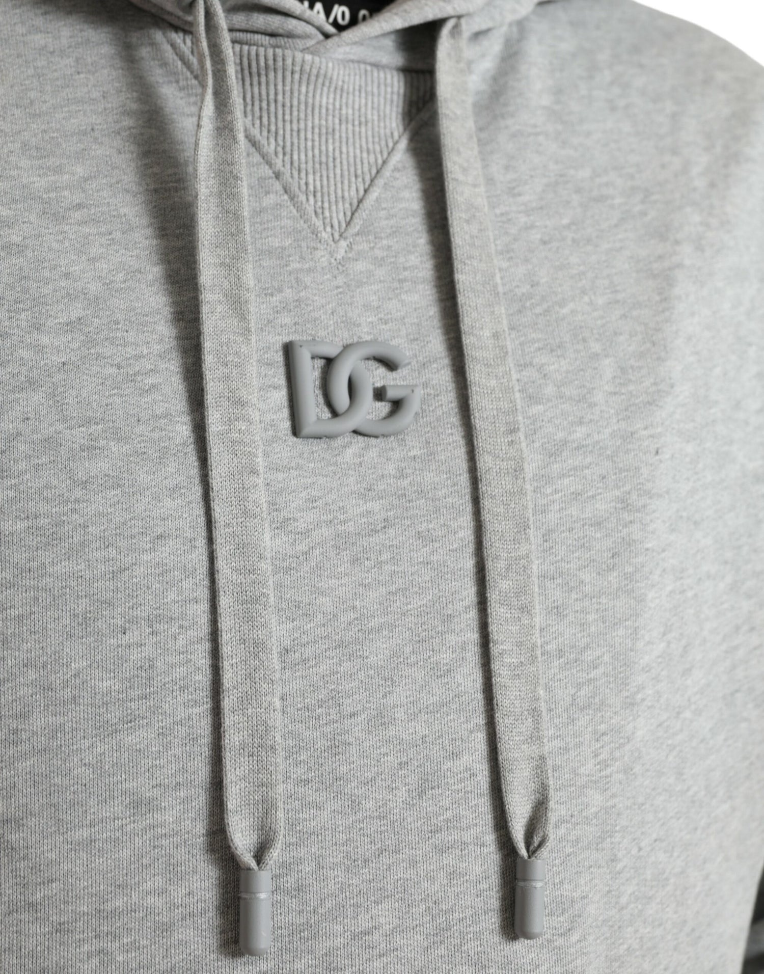 Dolce &amp; Gabbana Gray Cotton Logo Hooded Sweatshirt Sweater