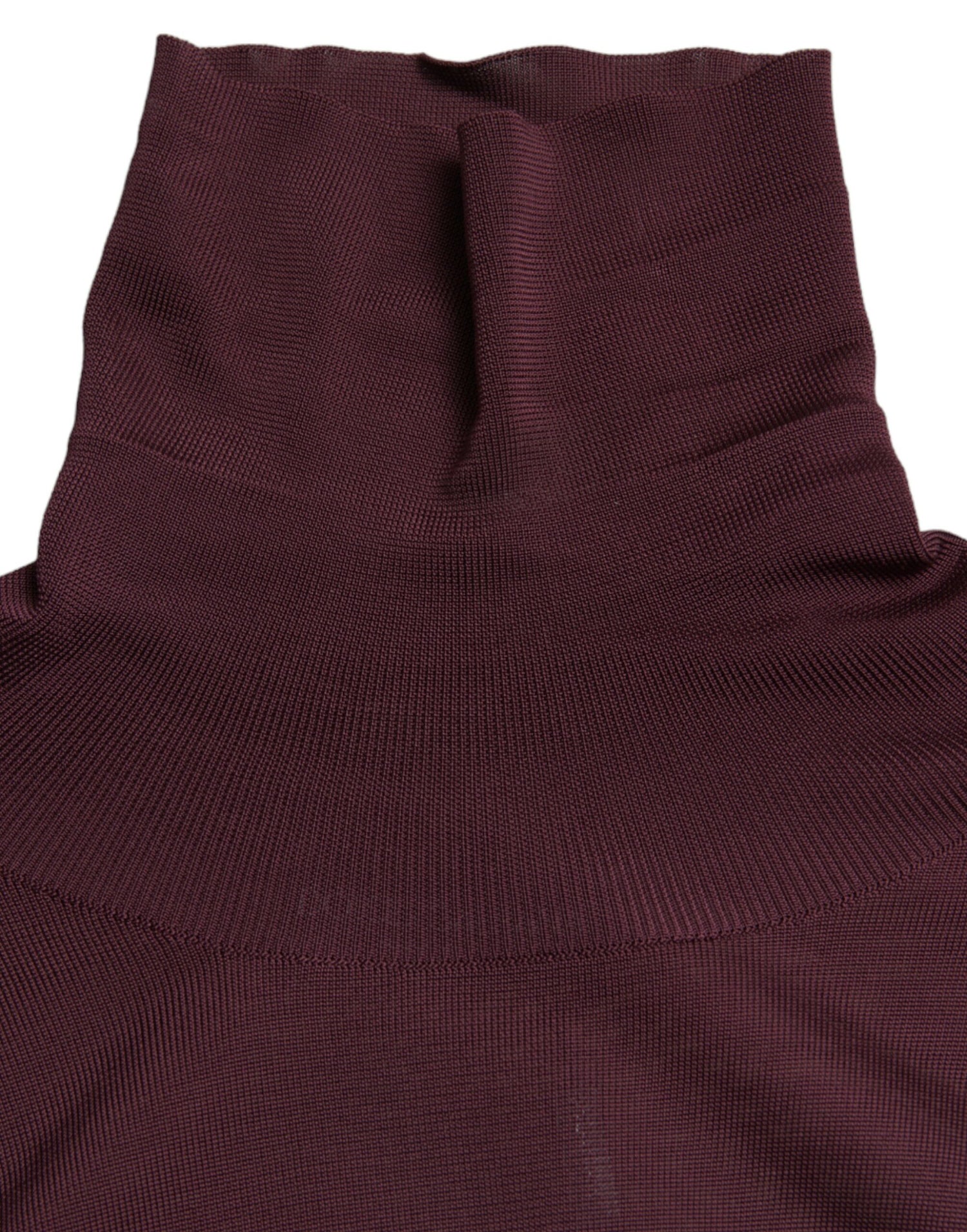 Dolce &amp; Gabbana Maroon Viscose Turtleneck Pullover Sweater