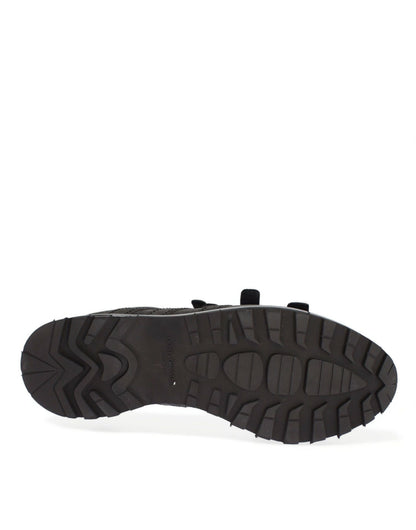 Dolce &amp; Gabbana Gray Leather Ankle Strap Shoes Boots