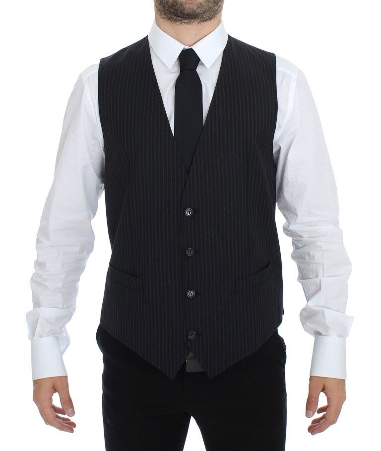 Dolce &amp; Gabbana Gray Stretch Formal Dress Vest Gilet