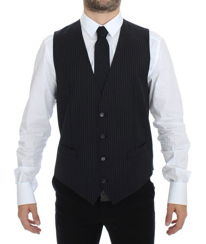 Dolce &amp; Gabbana Gray Stretch Formal Dress Vest Gilet