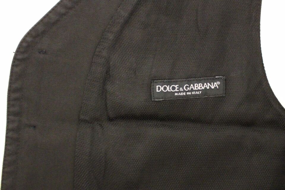 Dolce &amp;amp; Gabbana svart klänningsväst i bomullsblandning