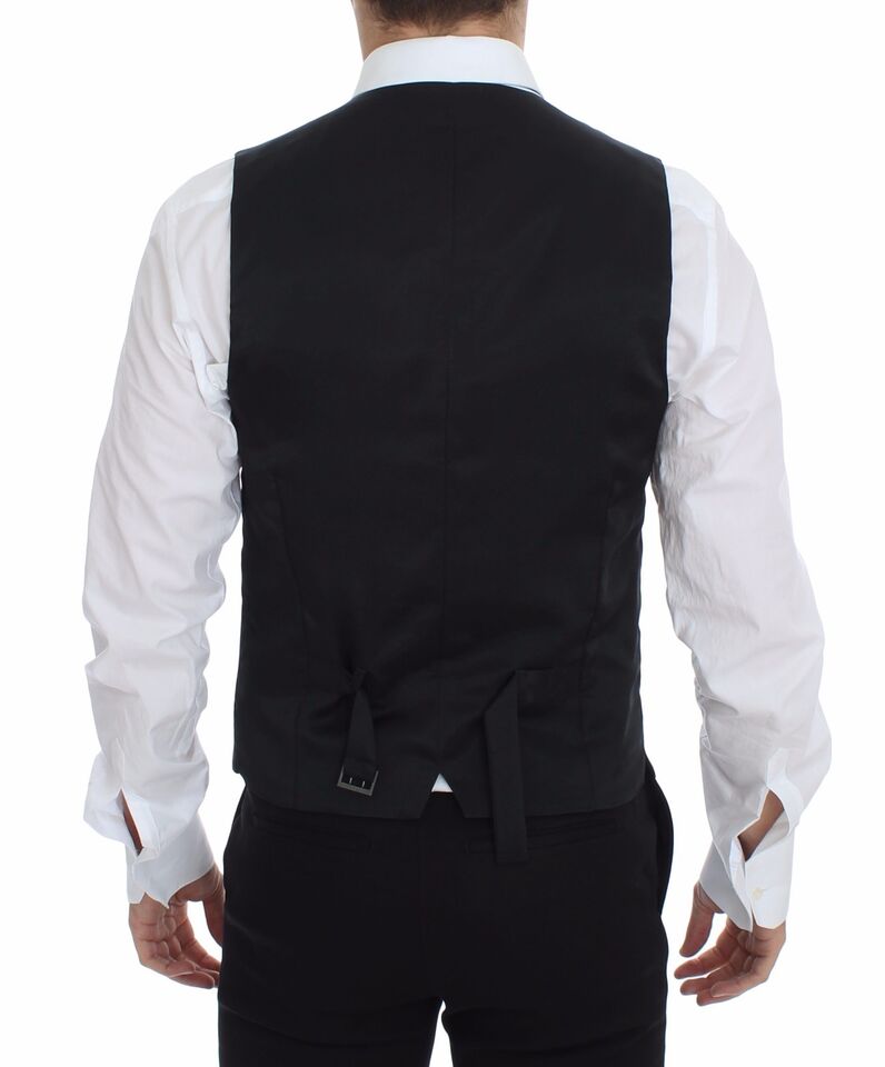 Dolce &amp; Gabbana Gray Wool Stretch Dress Vest Blazer