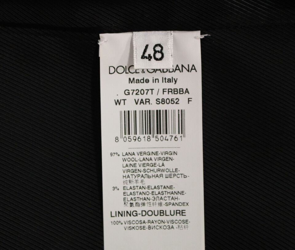 Dolce &amp; Gabbana Gray Striped Wool Logo Vest Gilet Weste