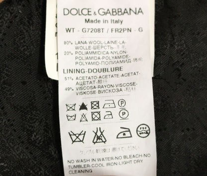 Dolce &amp;amp; Gabbana Svart Randig Ullväst Med Logotyp Väst