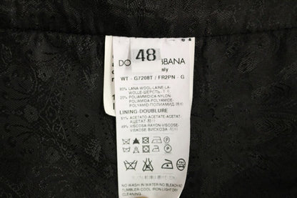 Dolce &amp;amp; Gabbana Svart Randig Ullväst Med Logotyp Väst