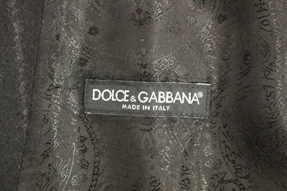 Dolce &amp;amp; Gabbana Svart Randig Ullväst Med Logotyp Väst