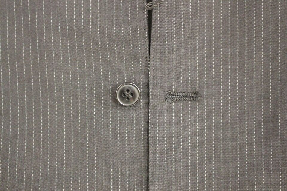 Dolce &amp; Gabbana Black Striped Wool Single Breasted Vest