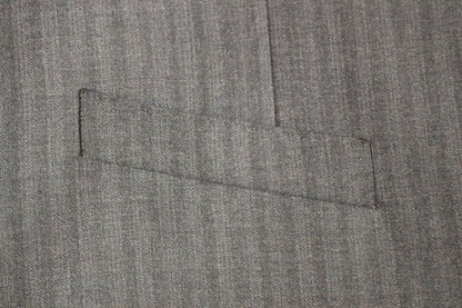 Dolce &amp; Gabbana Gray Striped Wool Single Breasted Vest