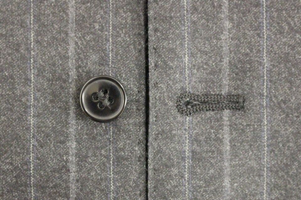 Dolce &amp; Gabbana Gray Striped Wool Logo Vest Gilet Weste