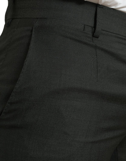 Dolce &amp; Gabbana Dark Gray Stretch Slim Formal Pants