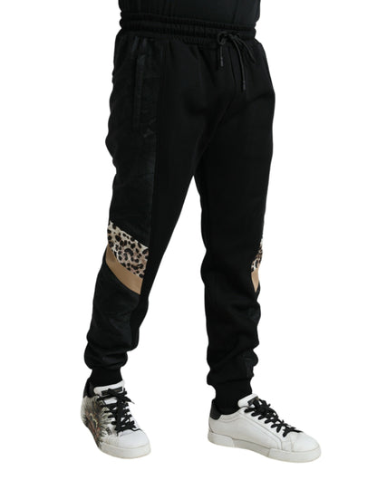 Dolce &amp; Gabbana Black Cotton Slim Stretch Jogger Pants