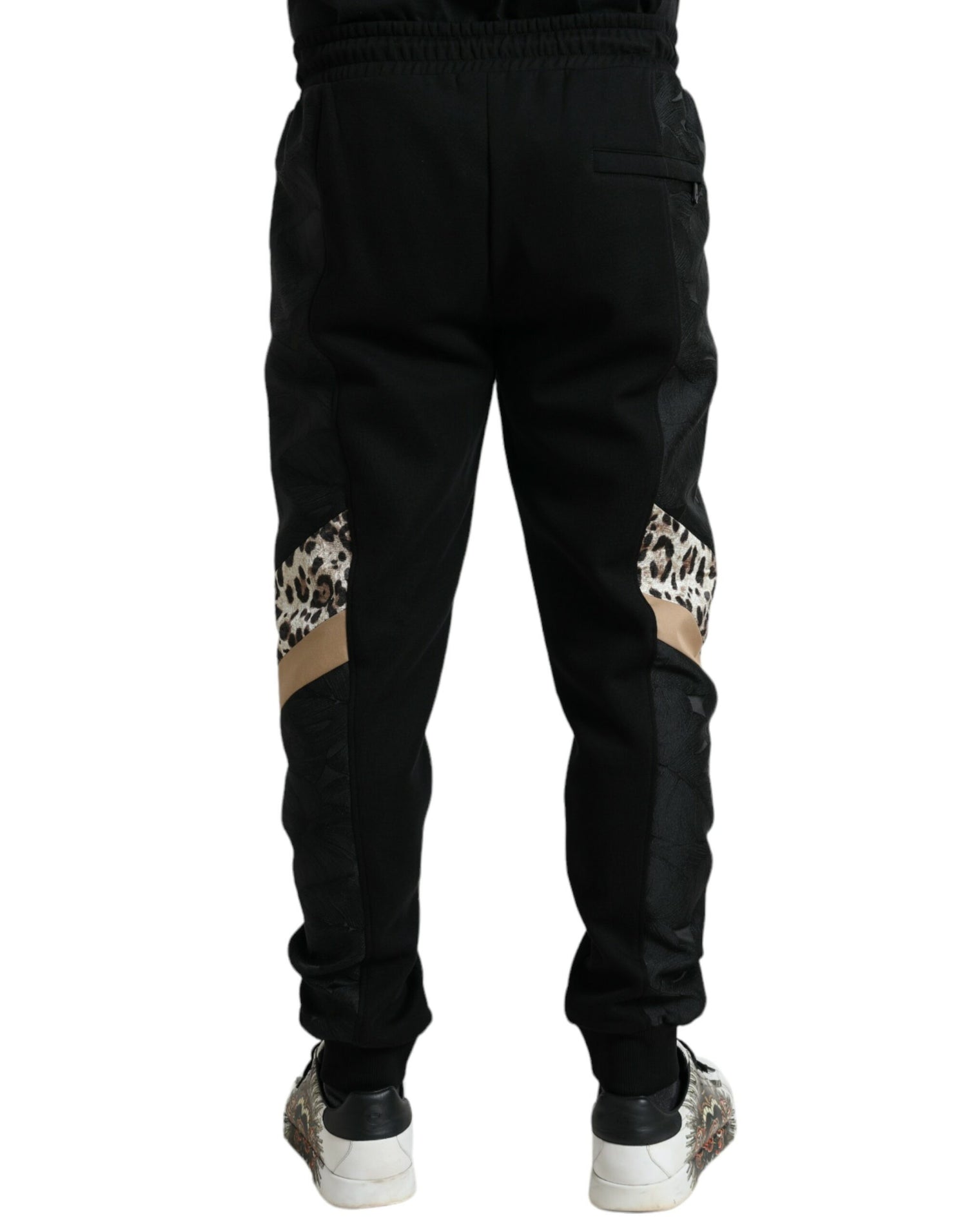 Dolce &amp; Gabbana Black Cotton Slim Stretch Jogger Pants