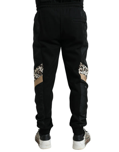 Dolce &amp; Gabbana Black Cotton Slim Stretch Jogger Pants