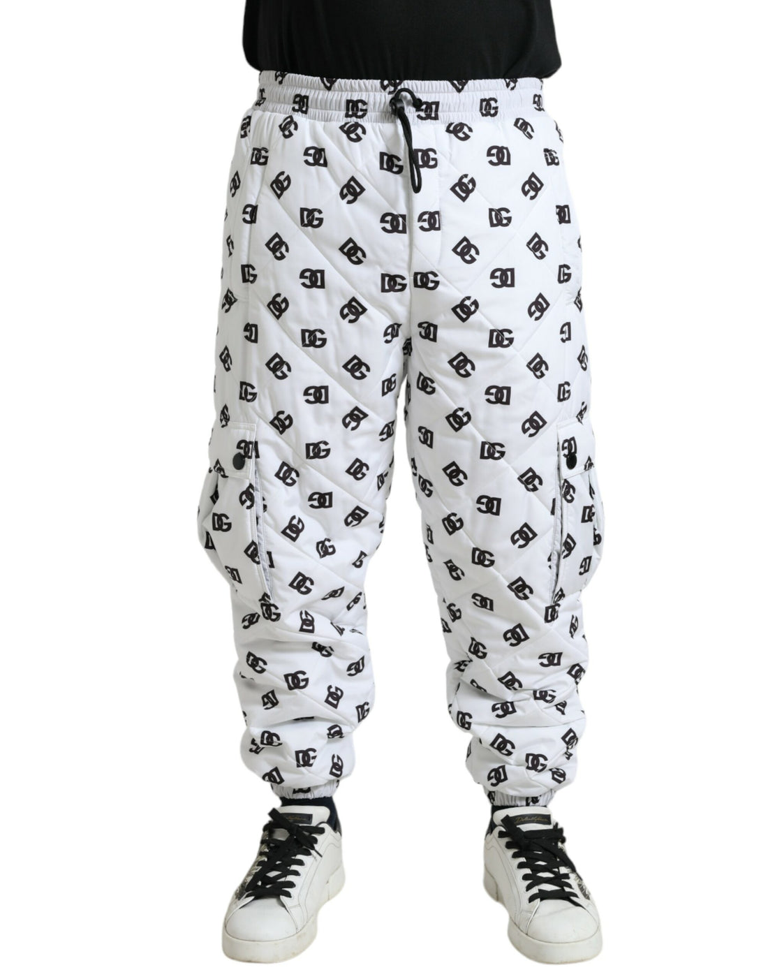 Dolce &amp;amp; Gabbana Vita Logotyp DG Tryck Herr Joggingbyxor