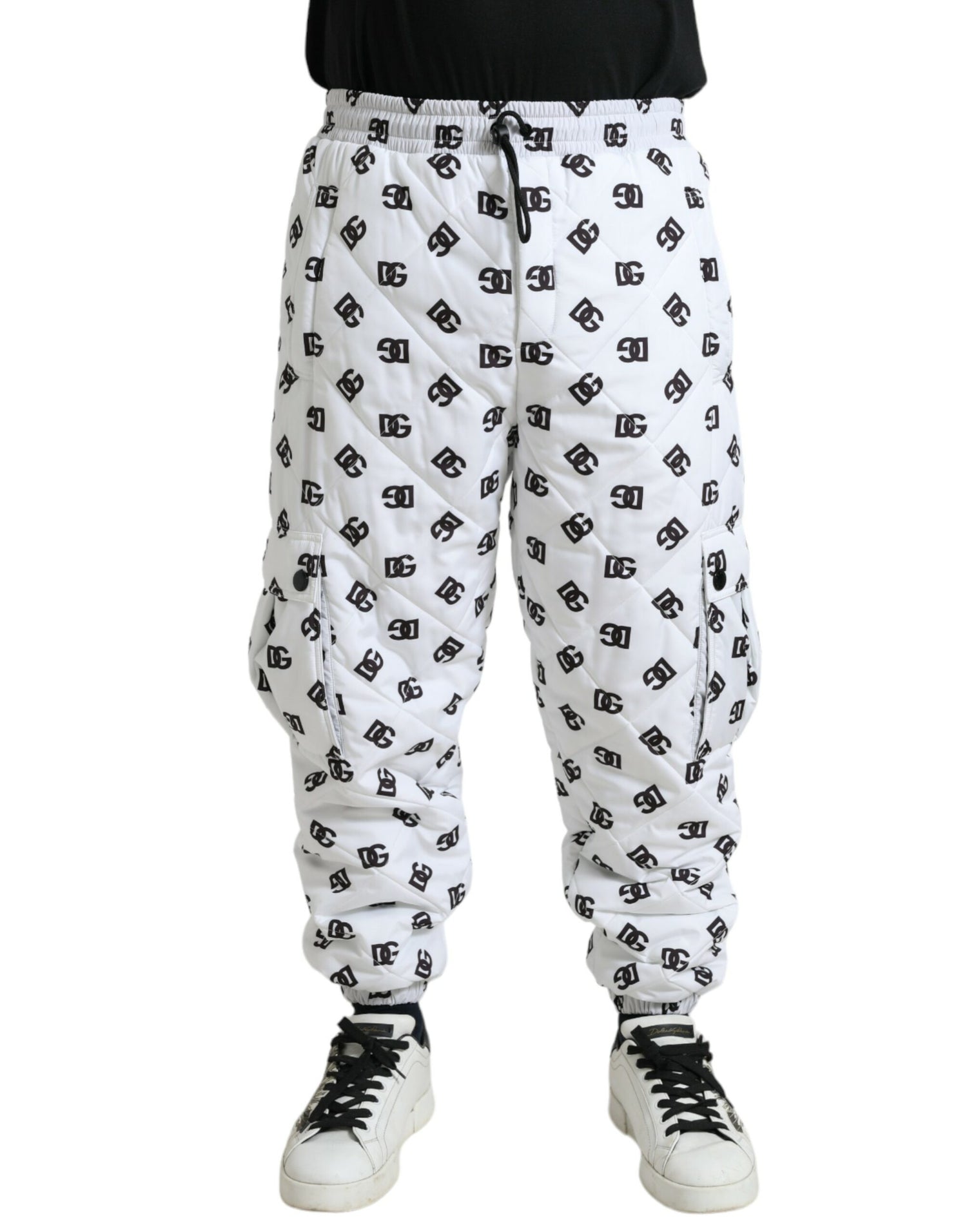 Dolce &amp;amp; Gabbana Vita Logotyp DG Tryck Herr Joggingbyxor