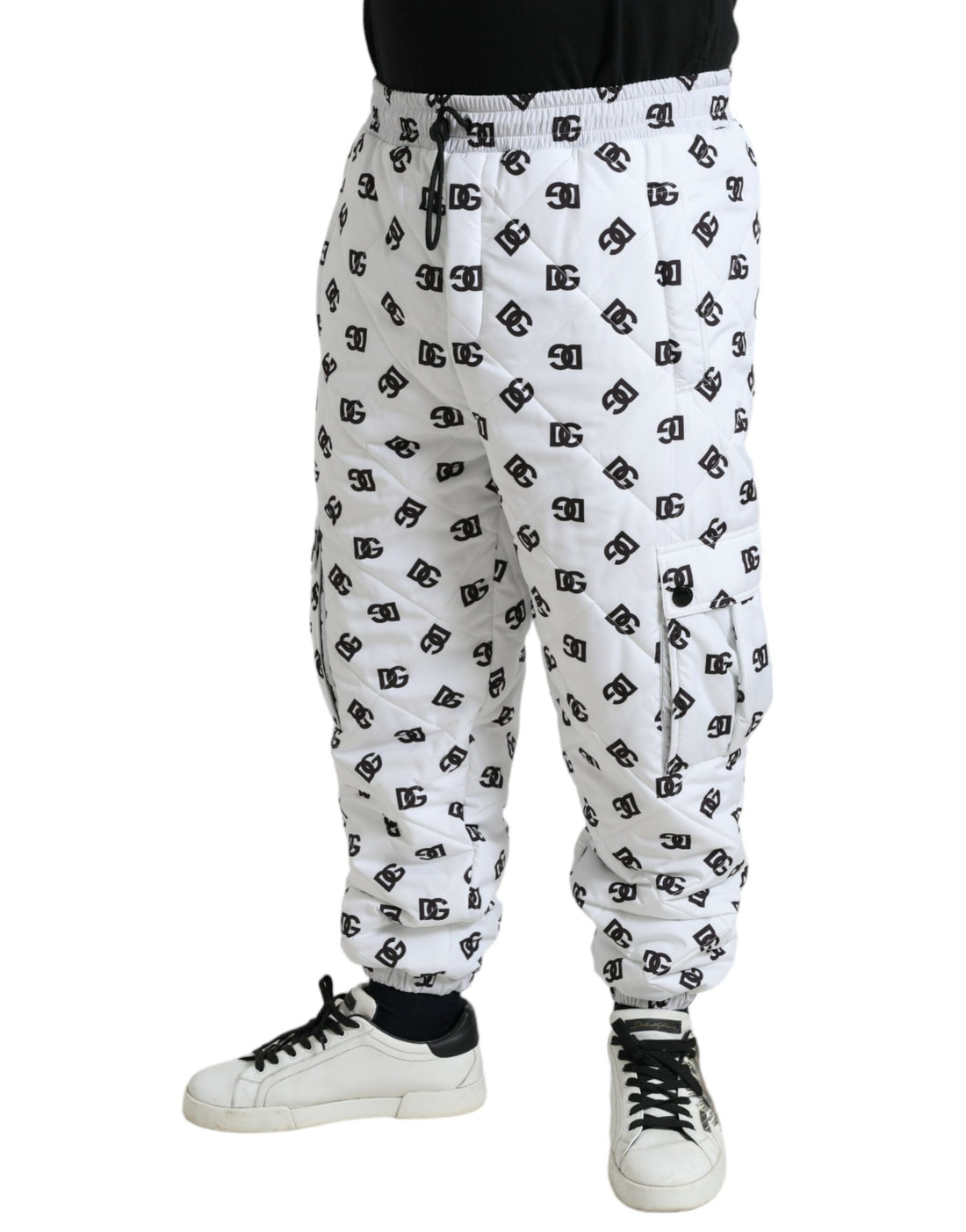 Dolce &amp;amp; Gabbana Vita Logotyp DG Tryck Herr Joggingbyxor