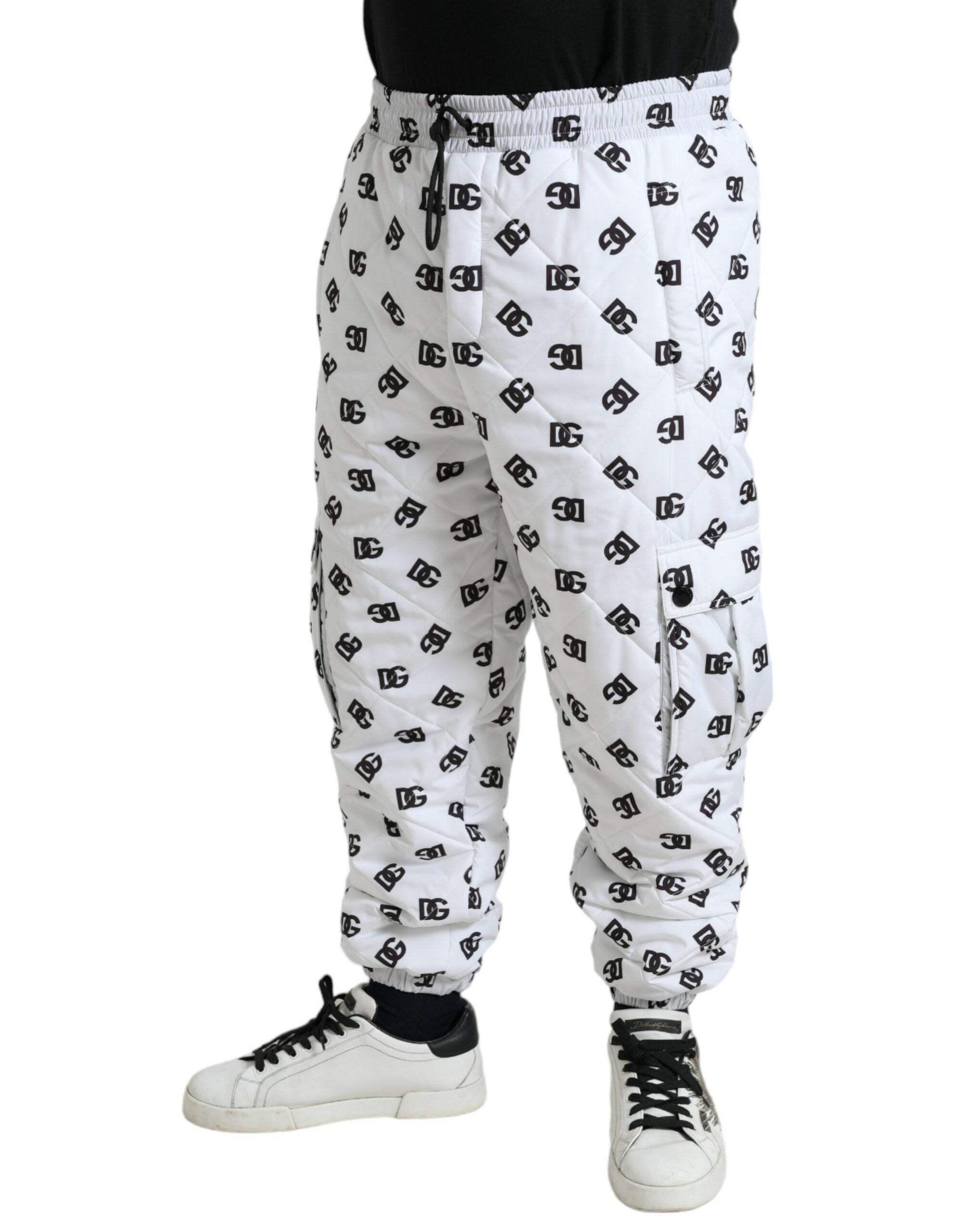 Dolce &amp;amp; Gabbana Vita Logotyp DG Tryck Herr Joggingbyxor