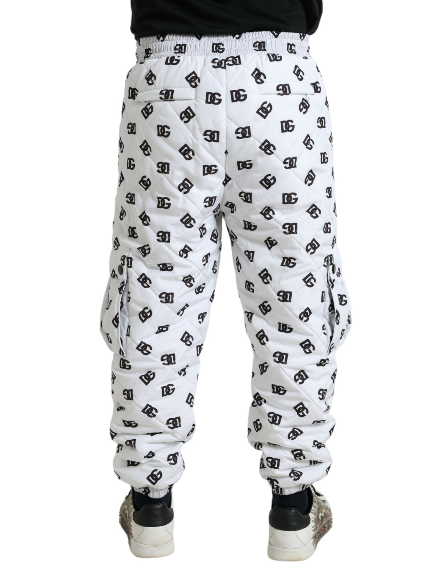Dolce &amp;amp; Gabbana Vita Logotyp DG Tryck Herr Joggingbyxor