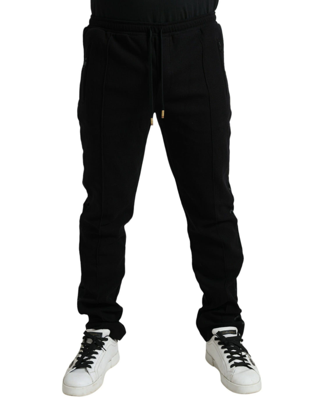 Dolce &amp;amp; Gabbana svarta joggingbyxor i bomullsblandning