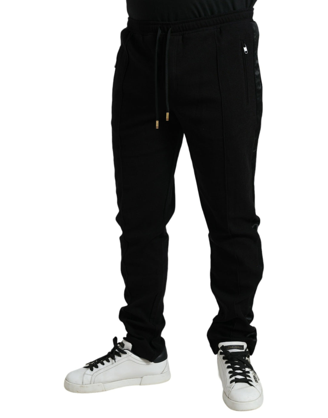 Dolce &amp;amp; Gabbana svarta joggingbyxor i bomullsblandning