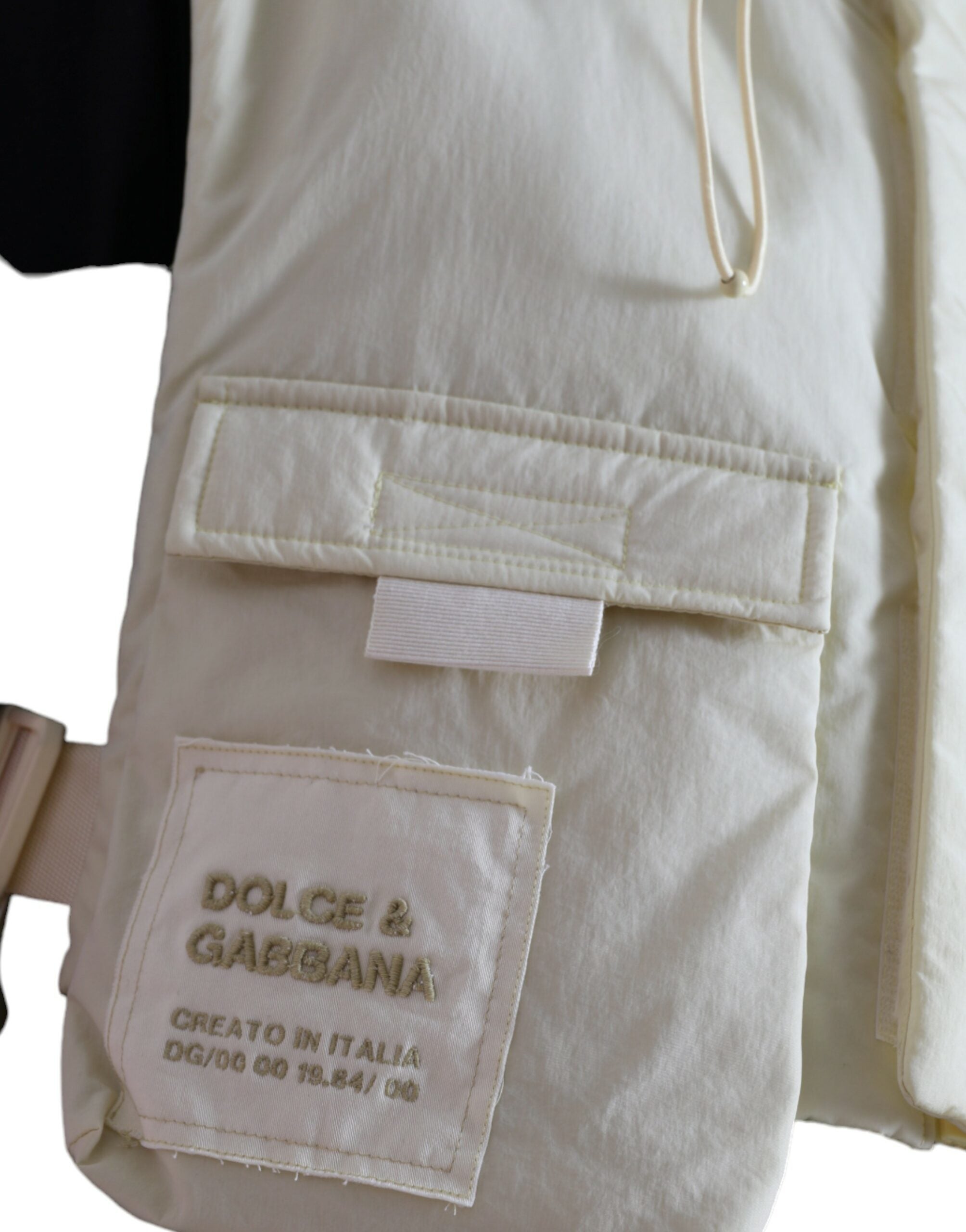 Dolce &amp; Gabbana Yellow Nylon Hooded Sportswear Vest Jacket