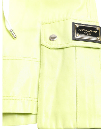 Dolce &amp; Gabbana Light Green Cotton Men Cargo Bermuda Shorts