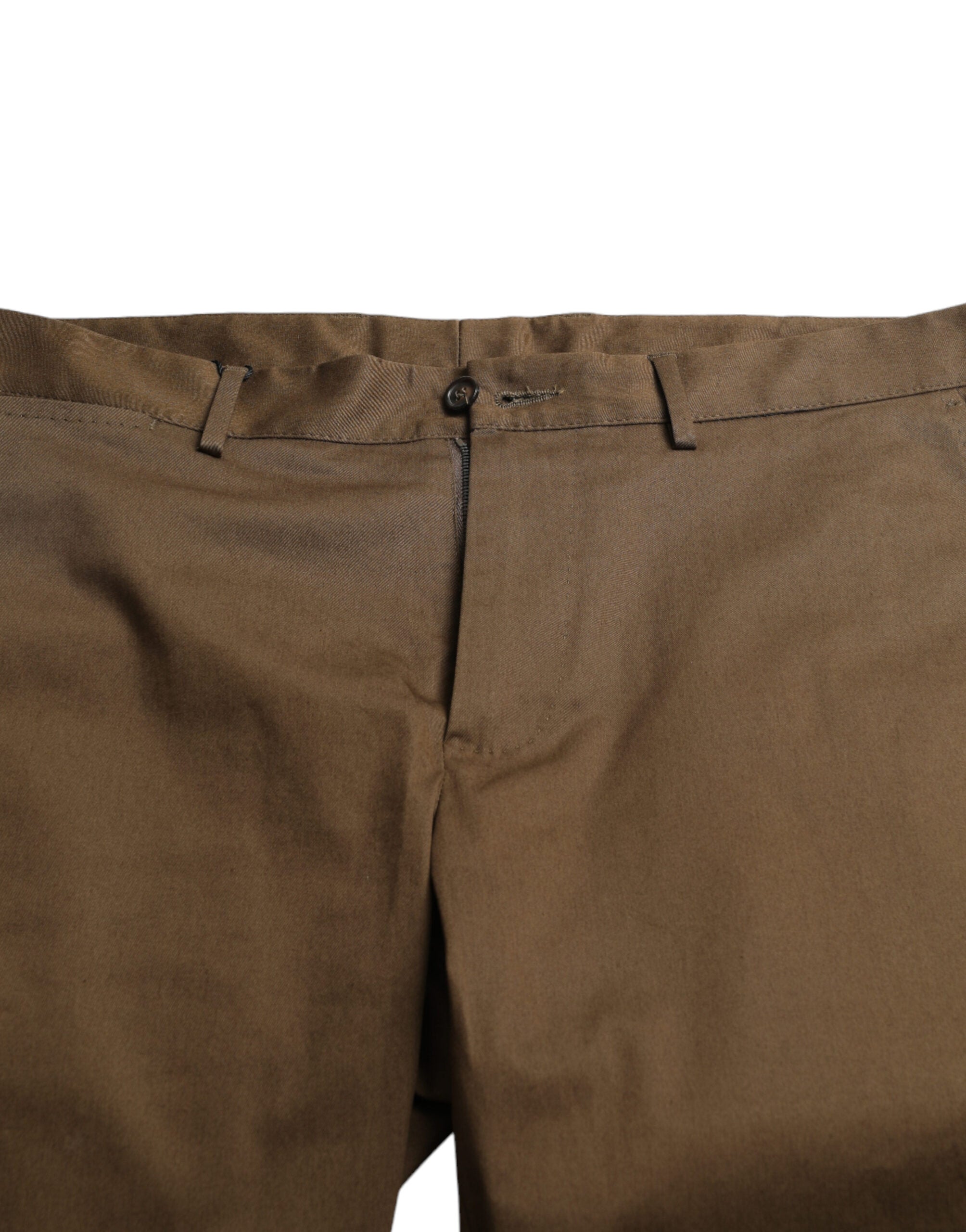 Dolce &amp; Gabbana Brown Cotton Stretch Men Bermuda Shorts