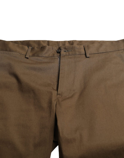 Dolce &amp; Gabbana Brown Cotton Stretch Men Bermuda Shorts