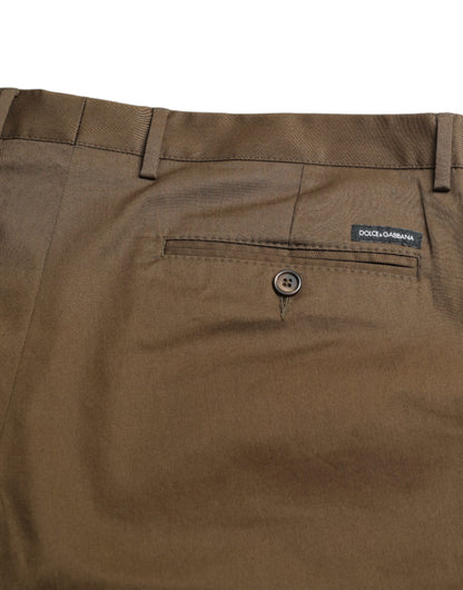 Dolce &amp; Gabbana Brown Cotton Stretch Men Bermuda Shorts