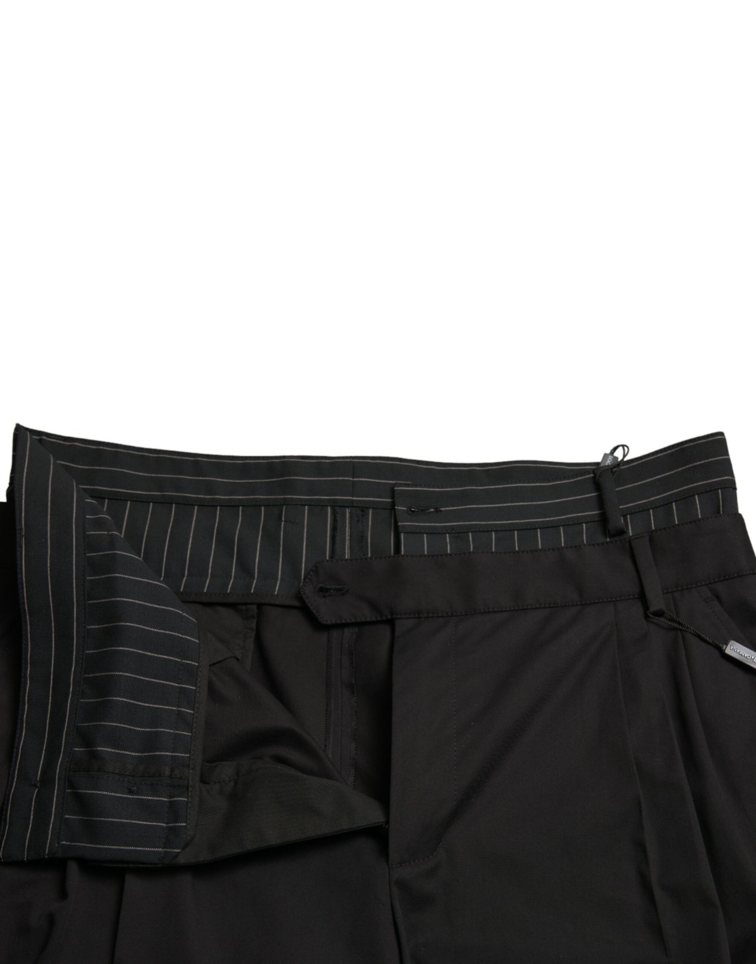 Dolce &amp; Gabbana Black Cotton Stretch Cargo Bermuda Shorts